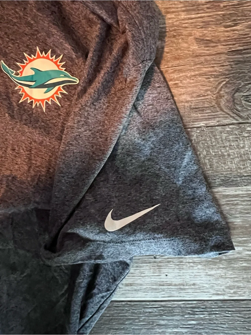 Player Issued Miami Dolphins Nike Dri-Fit Tee Gray Size XXL #47